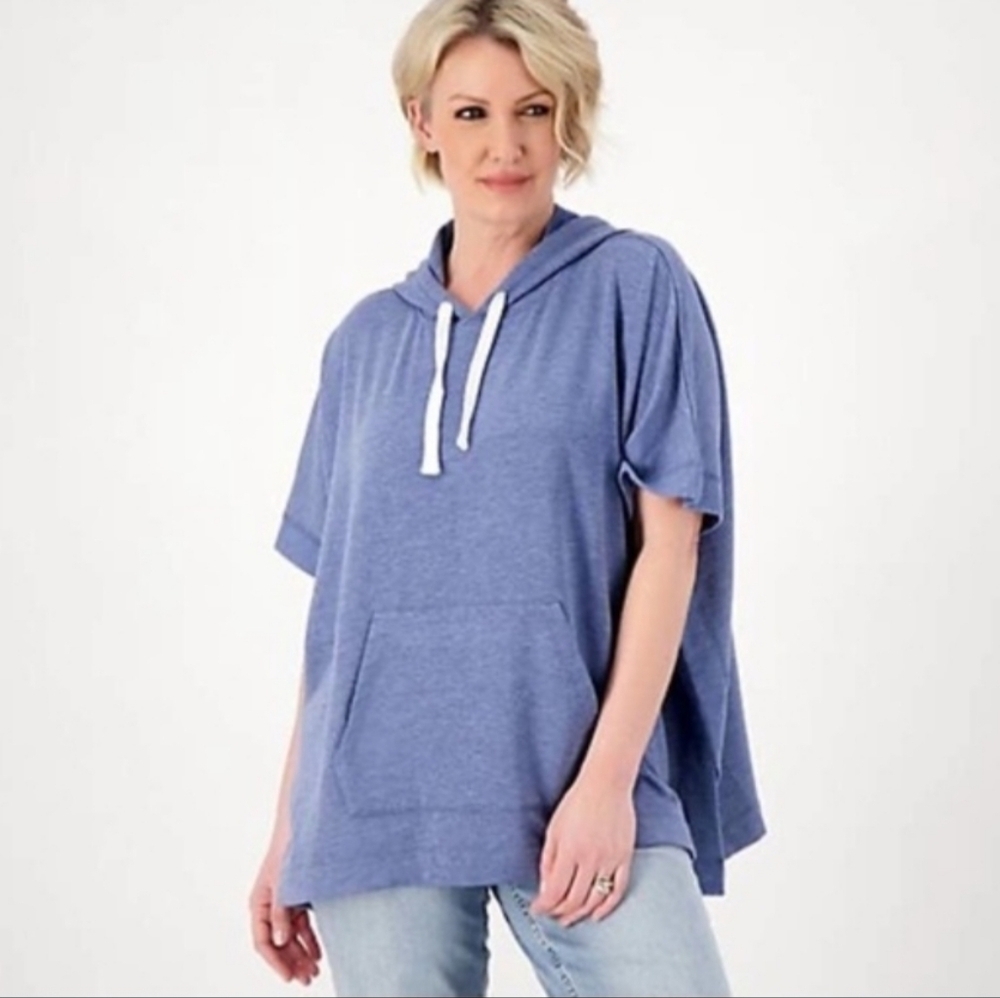Koolaburra By Ugg Brushed Back Pullover Poncho Hoodie